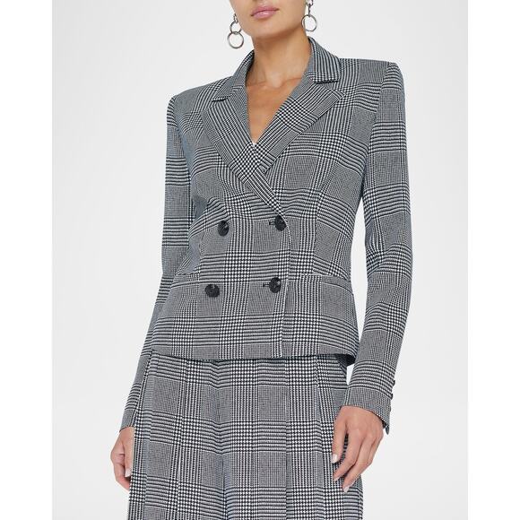L'AGENCE Atmore Houndstooth Double Breasted Blazer - Picture 1 of 9